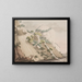 View of a part of the chalk cliffs at Møn called the Queen's Throne - Søren L. Lange — framed artwork on a wall