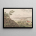 Vejle Painting from the northwest - Søren L. Lange — framed artwork on a wall