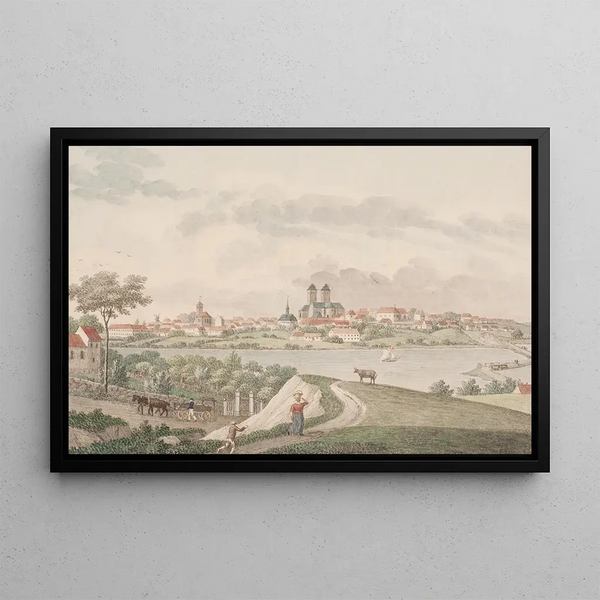 Viborg Painting - Søren L. Lange — framed artwork on a wall