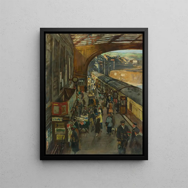 The Penzance Terminus Station - Stanhope Alexander Forbes — framed artwork on a wall