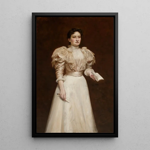 Portrait of Antonina Schmidt - Stanisław Cercha — framed artwork on a wall