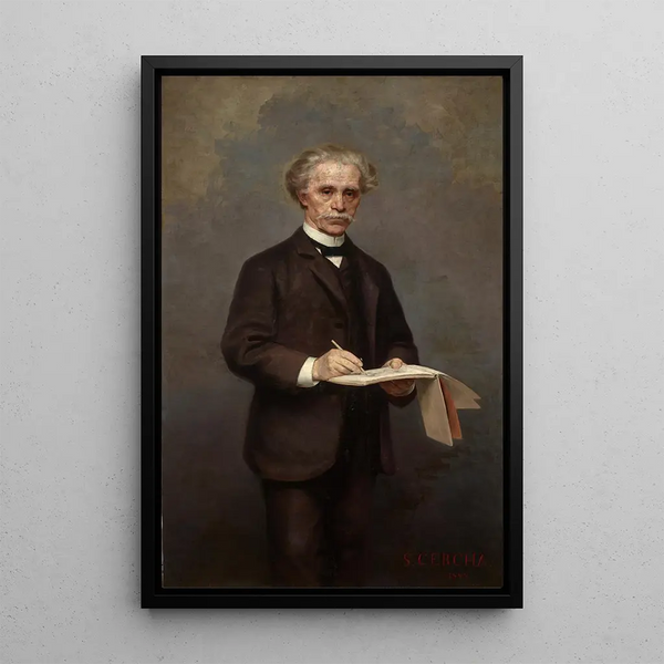 Portrait of Maksymilian Cercha - Stanisław Cercha — framed artwork on a wall