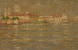 View of the city by the water - Stanisław Chlebowski — artwork view