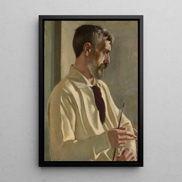Self-portrait (Conflict of cases) - Stanisław Dębicki — framed artwork on a wall