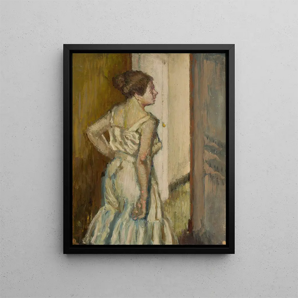 Study of a Woman - Stanisław Dębicki — framed artwork on a wall