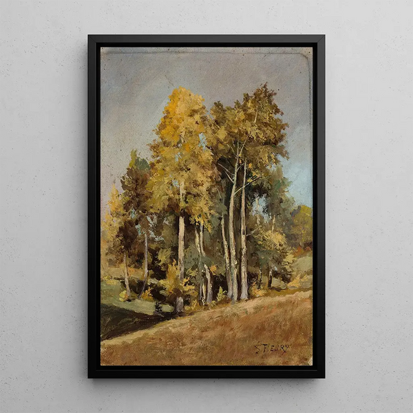 Study of Trees - Stanisław Filibert Fleury — framed artwork on a wall