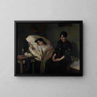 Mort d'un orphelin - Stanisław Grocholski — framed artwork on a wall