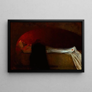 Pietà Painting - Stanisław Grocholski — framed artwork on a wall