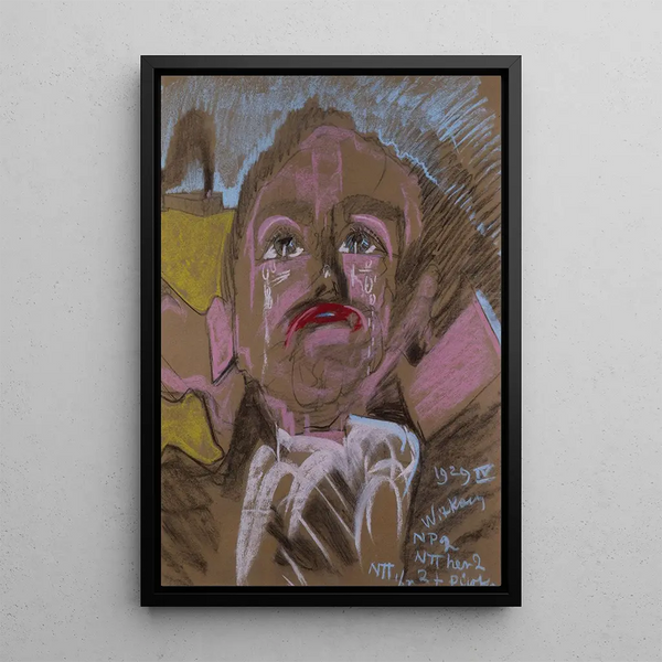 Portrait Painting of Andrzej Rybicki - Stanisław Ignacy Witkiewicz — framed artwork on a wall