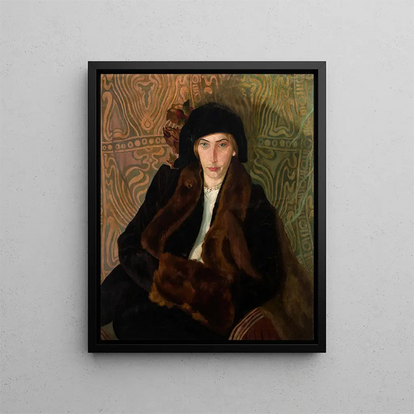 Portrait of Eugenia Dunin Borkowska - Stanisław Ignacy Witkiewicz — framed artwork on a wall