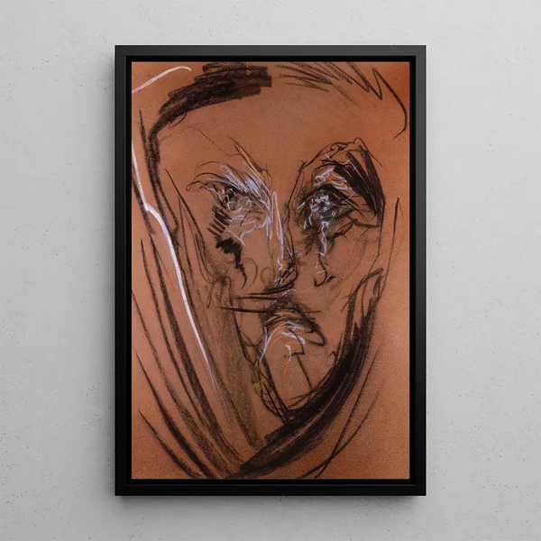 Portrait of Janina Filipowska - Stanisław Ignacy Witkiewicz — framed artwork on a wall