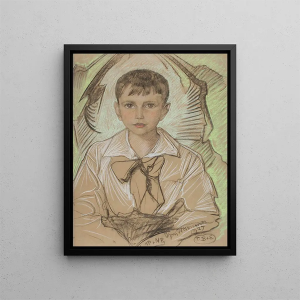Portrait Painting of Karol Krystall - Stanisław Ignacy Witkiewicz — framed artwork on a wall