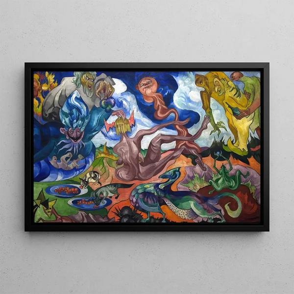 Creation of the World - Stanisław Ignacy Witkiewicz — framed artwork on a wall