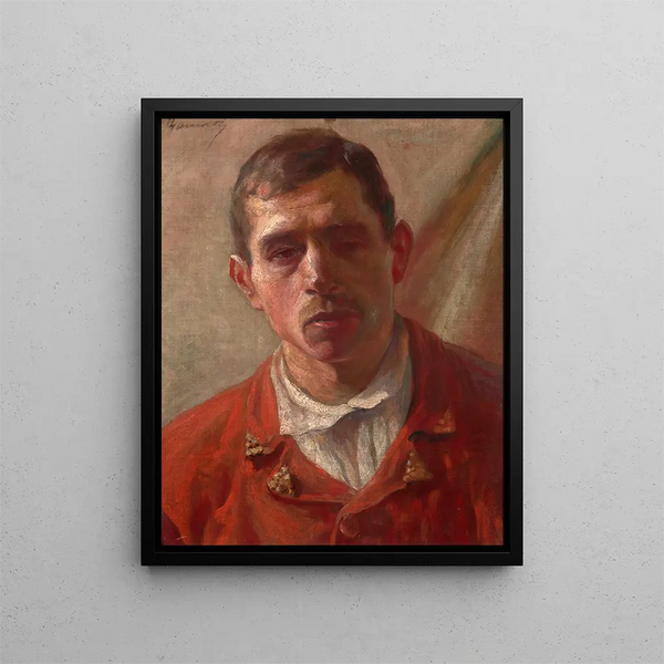 Young Agricultural Worker - Stanisław Kamocki — framed artwork on a wall