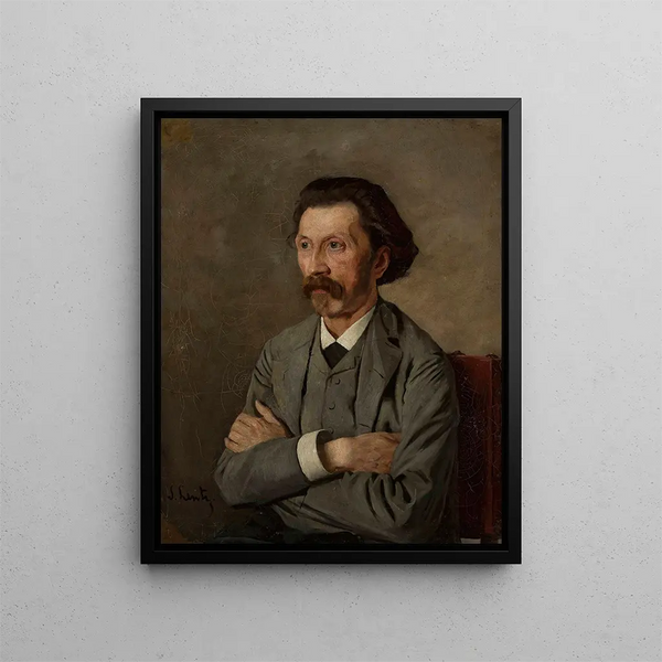 Portrait Painting of Daniel Filleborn - Stanisław Lentz — framed artwork on a wall