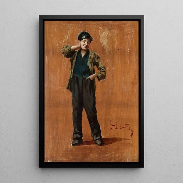 Gamin - Stanisław Lentz — framed artwork on a wall