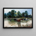 Cows wading in the river - Stanisław Masłowski — framed artwork on a wall