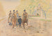 Patrouille à cheval dans les allées Ujazdowskie en 1905 - Stanisław Masłowski — artwork view
