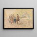 Patrouille à cheval dans les allées Ujazdowskie en 1905 - Stanisław Masłowski — framed artwork on a wall