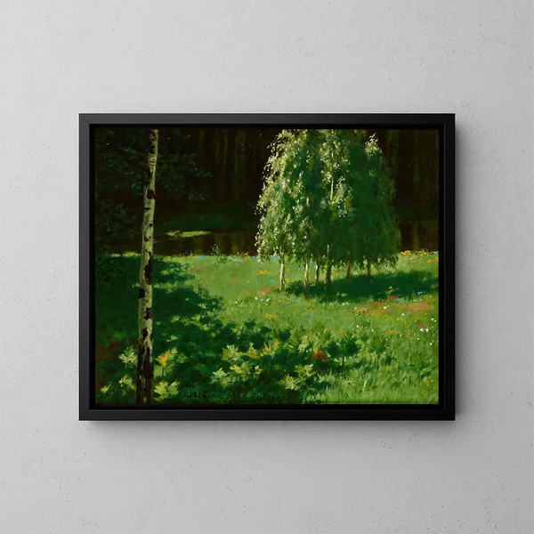 Young Birches - Stanisław Witkiewicz — framed artwork on a wall