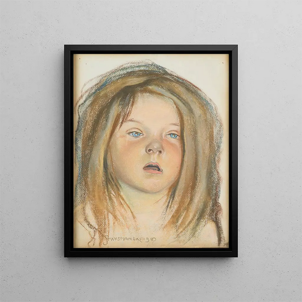 Head of Helenka - Stanisław Wyspiański — framed artwork on a wall