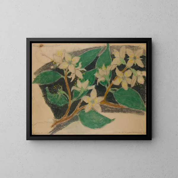 Fleurs de lys Project for wall decoration - Stanisław Wyspiański — framed artwork on a wall