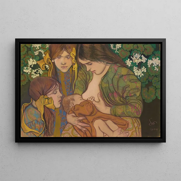 Maternity Painting - Stanisław Wyspiański — framed artwork on a wall