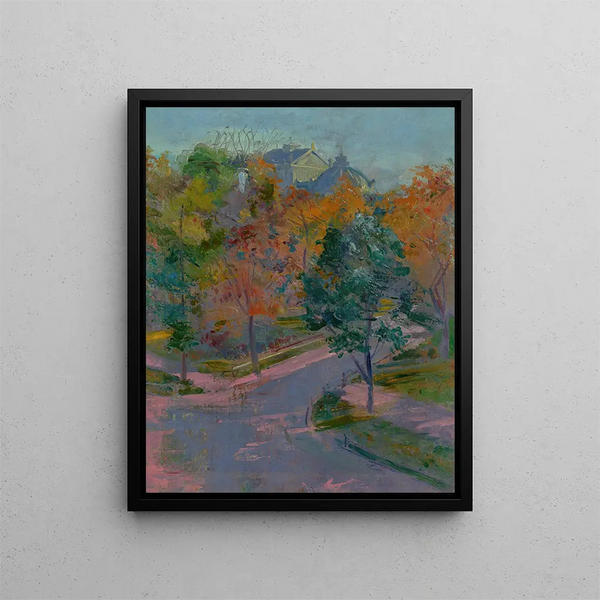 Vue du Théâtre municipal de Cracovie depuis la rue Zacisze - Stanisław Wyspiański — framed artwork on a wall