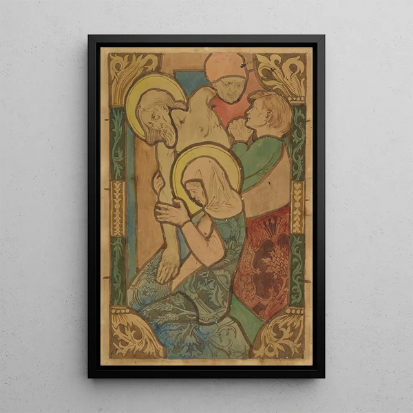 the Descent from the Cross - Stanisław Wyspiański — framed artwork on a wall