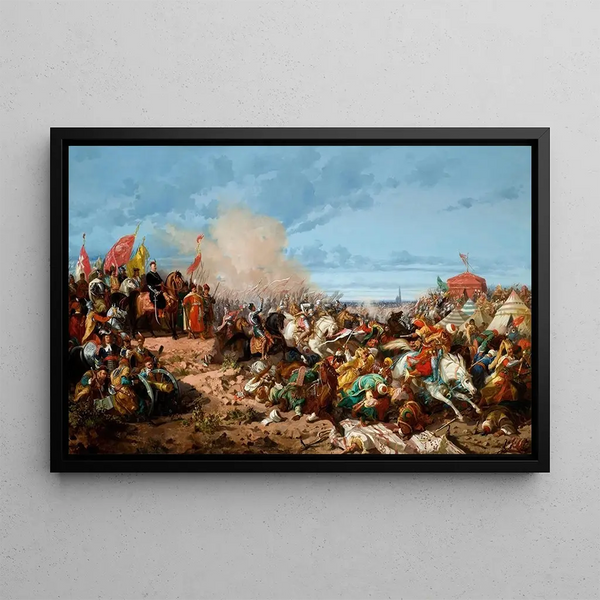 Sobieski in Vienna - Stanisław von Chlebowski — framed artwork on a wall