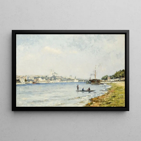 La Seine Passy - Stanislas Lépine — framed artwork on a wall