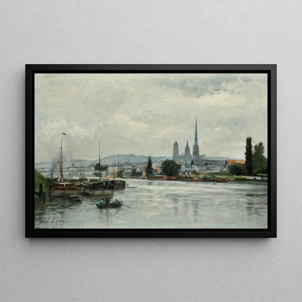 La Seine, Rouen - Stanislas Lépine — framed artwork on a wall