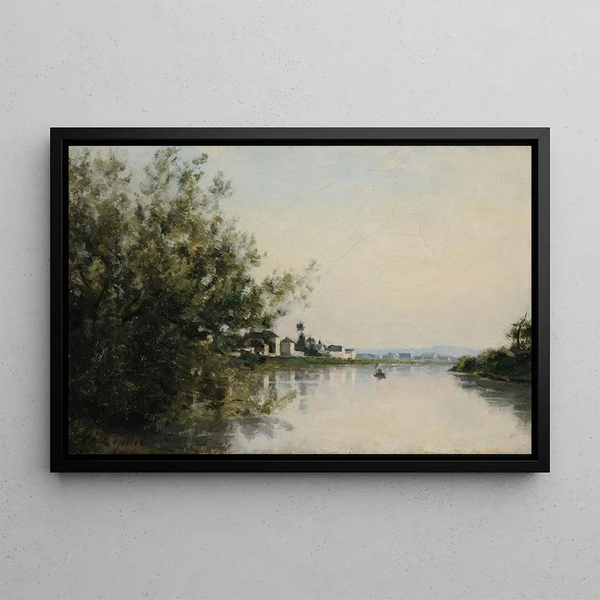 La Seine à Saint-Ouen - Stanislas Lépine — framed artwork on a wall