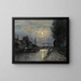 The Canal Saint-Denis, moonlight effect - Stanislas Lépine — framed artwork on a wall