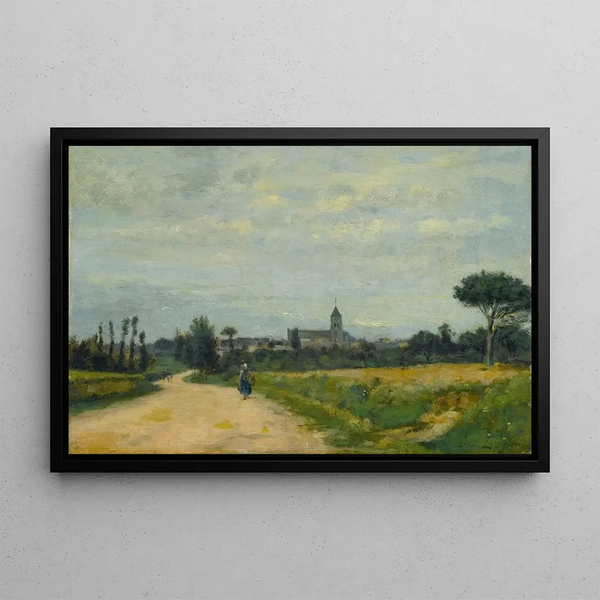 Le Village d'Ouistreham - Stanislas Lépine — framed artwork on a wall