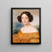 Portrait of a Lady in a Yellow Dress Portrait of Luise Polckov - Stanislav Kapsarides — framed artwork on a wall