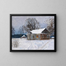 A country house at dusk in winter - Stanislav Yulianovich Zhukovsky — framed artwork on a wall