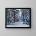 a Snowy Path in the Forest - Stanislav Yulianovich Zhukovsky — framed artwork on a wall