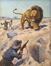 Lion Hunter Painting - Stanley Llewellyn Wood — artwork view