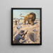 Lion Hunter Painting - Stanley Llewellyn Wood — framed artwork on a wall
