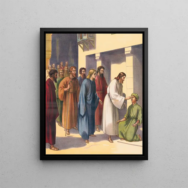 Bartimée the blind man - Stecher Litho & Co.. — framed artwork on a wall
