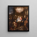 Adoration of the Shepherds - Stefano Magnasco — framed artwork on a wall