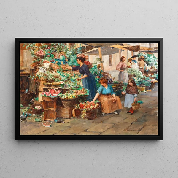 Market in Venice - Stefano Novo — framed artwork on a wall