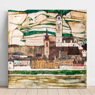 Stein sur le Danube, vu du sud Grand format - Egon Schiele