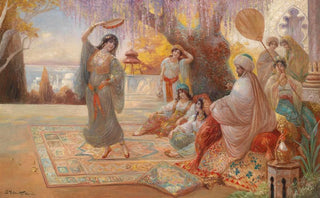 Oriental Harem Scene Painting - Stephan Sedlacek — artwork view