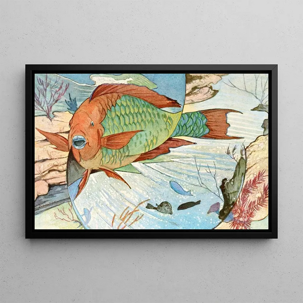 Parrot Fish - Stephen Haweis — framed artwork on a wall