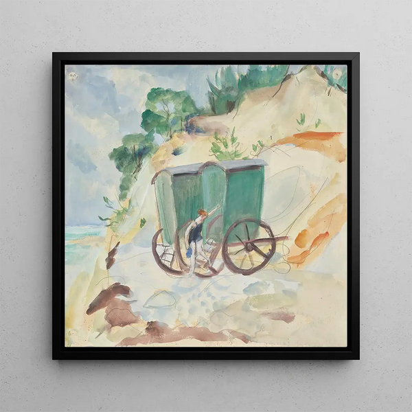 Strandwagen - Rudolf Grossmann — framed artwork on a wall