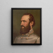 Portrait en buste de Stonewall Jackson de profil portant un uniforme militaire - Strobridge Co Lith — framed artwork on a wall