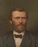 Portrait bust of Ulysses S. Grant in profile wearing a suit - Strobridge Co Lith — artwork view