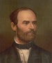 Portrait bust painting of William T. Sherman in profile - Strobridge Co Lith — artwork view